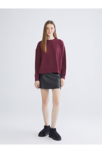 LC Waikiki Sparkling Choices from Shining Store |   Skinny Fit Slit Leather Look Skirt