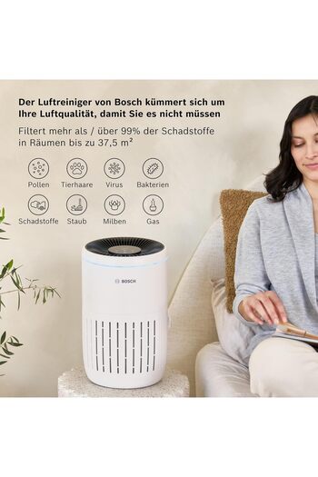 Bosch Thermotechnik Purificator de aer Bosch Air 2000, CADR 180m3/h, Prefiltru, filtru HEPA H13, filtru carbon activ, se