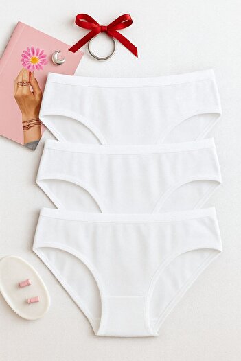 ExLove 3 Piece Women's Cotton Bato Panties Set - Comfortable & Breathable Fabric