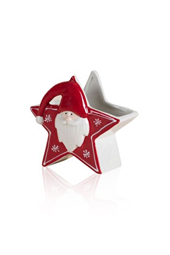 RİVO HOME DECOR Christmas Ornament Star Object Vase 12X7X12 cm