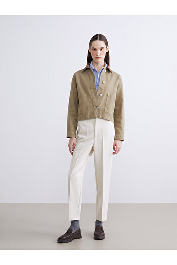 LC Waikiki Özmarka New Season Shirt Collar Oversize Women's Jacket