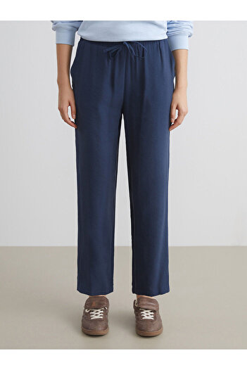 LC Waikiki Indigo Women's Elastic Waist Modal Blend Trousers