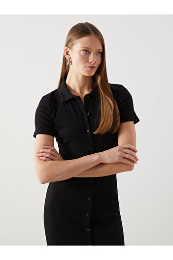LC Waikiki Hilfa New Season Polo Neck Women Bodycon Dress