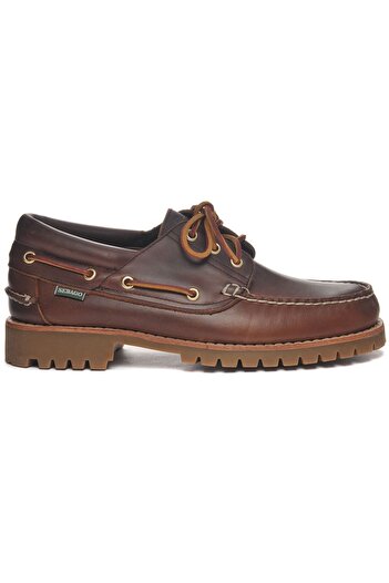 Sebago Men's Stylish and Suitable for Daily Use Dark Brown Sneaker with Rubber Sole and Leather Surface 75114