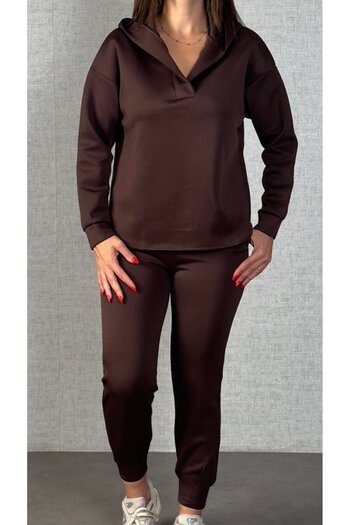 JANES Women's long sleeve hooded two-piece set