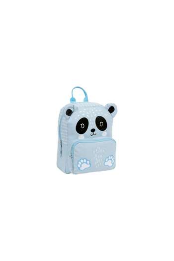Derform Ghiozdan preșcolar Canvas Panda, 29x23x14cm, negru/albastru, PLC11PD