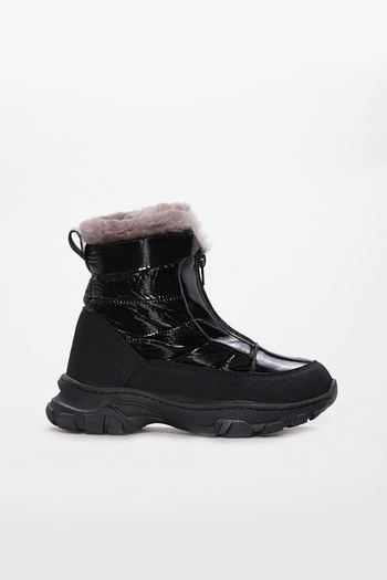 FAST STEP Genuine Leather Fur Unisex Children's Snow Boots 157Kxa2777