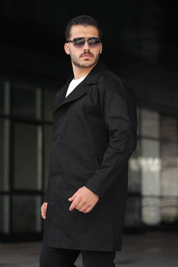 Oyga Erkek Kruvaze Yaka Rahat / Regular Fit Trençkot - Şık Günlük ve Klasik Kombin Uyumlu