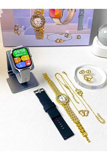 Generic Luxury Smartwatch Gift Set for Women | Jewelry & Extra Strap