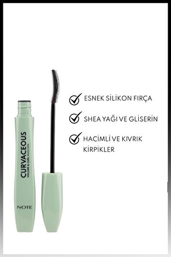 NOTE Curvaceous Hacim ve Kıvırma Etkili Maskara - Siyah