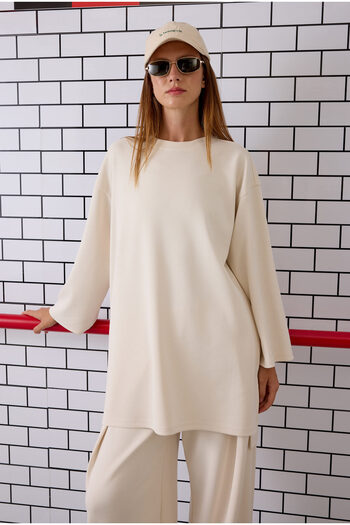 HEQA Modal Basic Long Sweat Bone