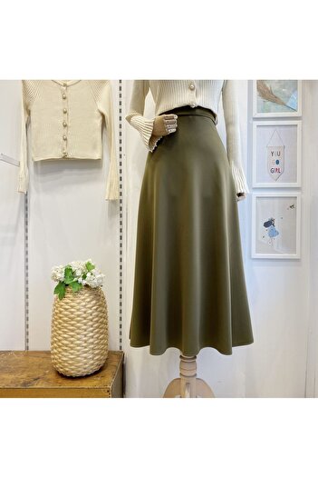 Faya Boutique Green Scuba Skirt
