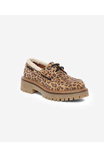 Greyder Women's Leopard Genuine Leather Loafer Shoes 5K2Ca35344