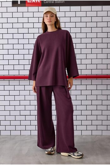 HEQA Modal Basic Sweat Bordo (Modal Basic Sweat Burgundy)