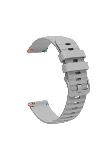 eR D L Silicone strap compatible with Huawei GT 4, 46mm, strap width 22mm, gray,