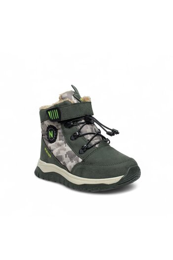 CEZY Durable, Orthopedic, Furry, Velcro Strap, Khaki-Beige Boys' Boots Shoes