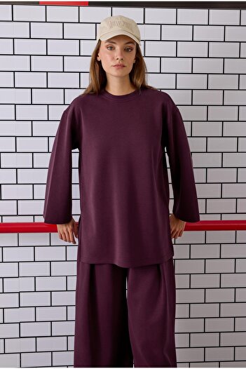 HEQA Modal Basic Sweat Bordo
