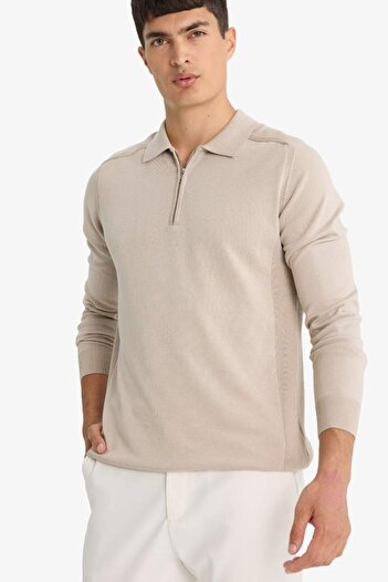DeFacto Men's Sweater D0621Ax/Bg684 Beige
