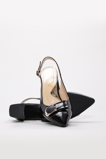 TUGERDİ Black Patent Leather Genuine Leather Belted Jurdan Sole Thin Heeled Women's Shoes Tg092152612138