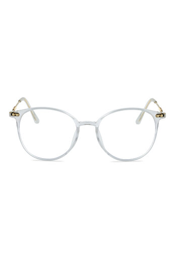 TomyHelf Unisex Round Transparent Framed Blue Light Protective Computer (Screen) Glasses