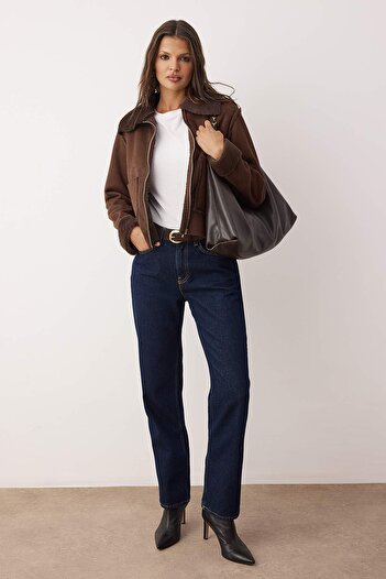 Trendyol Collection Dark Brown Regular Coat Twoaw26Mo00166