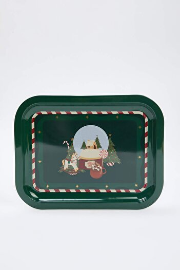 TRENDYOLMİLLA HOME New Year Themed Metal Tray 23X30Cm