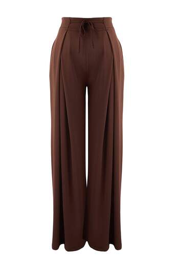 Trendyol Collection Καφέ ίσιο παντελόνι αθλητικής φόρμας κατάδυσης/σκούμπας THMAW26EA00006