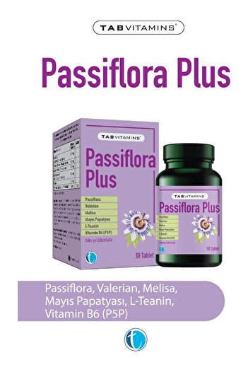 Tab İlaç Tabvitamins Passiflora Plus 30 Tablets 8680133002922