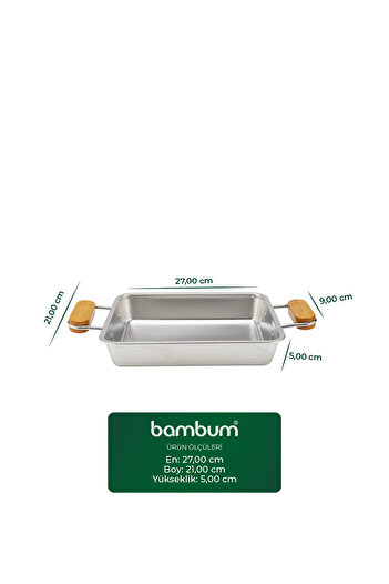 Bambum Cesta Bamboo Steel Presentation Tray with Handles