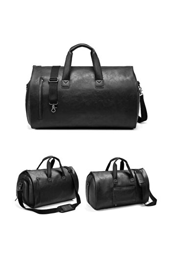 Manolex Multifunctional Travel Bag 45L – 10 Compartments, Waterproof, Black, Elegant and Practical