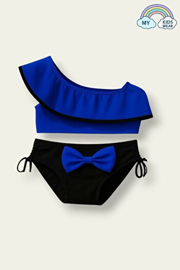 My Kids Wear Παιδικό σετ μπικίνι με μισό μανίκι φιόγκο και δέσιμο στην πλάτη