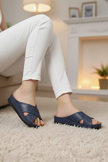 Neon Shoes Lina Women's Anatomical Orthopedic Comfort Model Slippers Lightweight Stylish Heeled Daily Outdoor Indoor Slippers