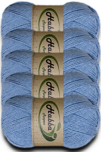 habba respect Habba Acrylic 5-pack Pkt -1208-Bebe Blue- Εξωθητικό Υπεραποθεματικό Οικονομικό Χειροποίητο Νήματα