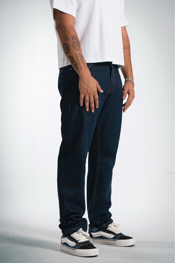 GRJ denim Navy Blue Baggy Fit Men's Jean Pants Us4389Lc