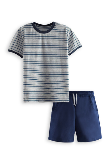 Denokids Basic-T-Shirt-Shorts-Set für Jungen
