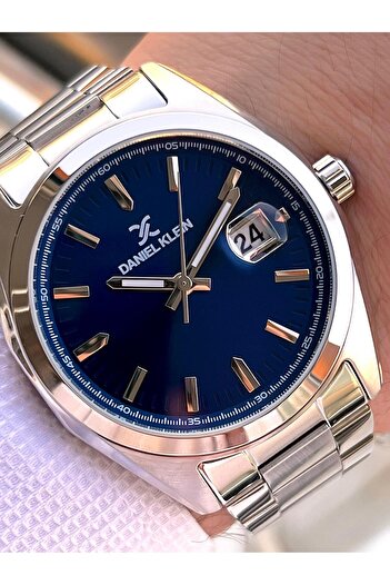 Daniel Klein 30 Mt Water Resistant Special Design Men's Wrist Watch with Steel Cord Calendar
