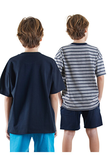 Denokids Boy's Basic Oversize 2 Pack T-Shirt