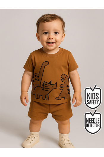 Denokids Dinosaur Baby Boy T-Shirt Camisole Shorts Set