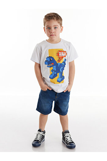 Denokids Костюм для хлопчиків Tugla Футболка джинсовий сортовий