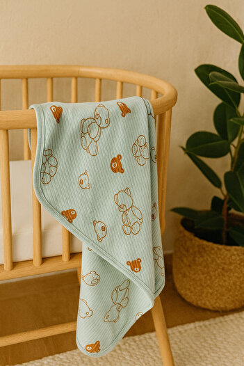 OMY Patterned Blanket & Swaddle 85X90 cm Cotton Fabric