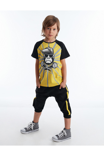 MSHB&G DJ Ape Boy T-shirt Capri Shorts Set