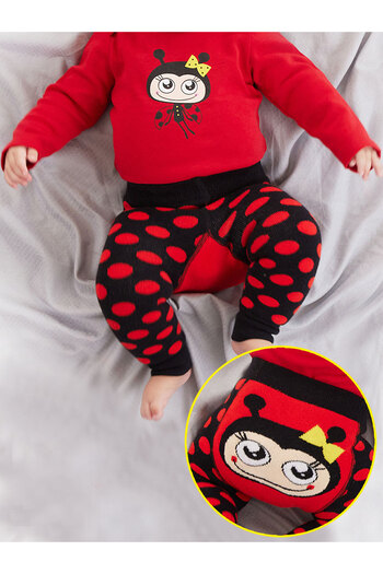 Denokids Uğur Böceği Dziewczęce legginsy-spodnie