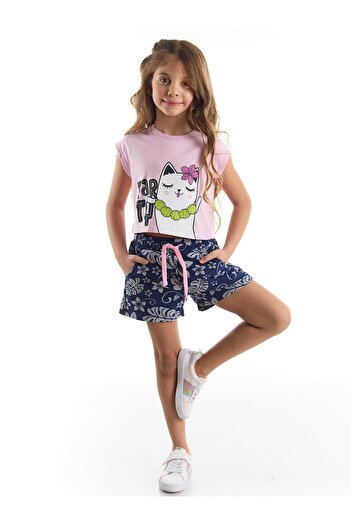 MSHB&G Hawaii Cat Girl Crop Top Shorts Set
