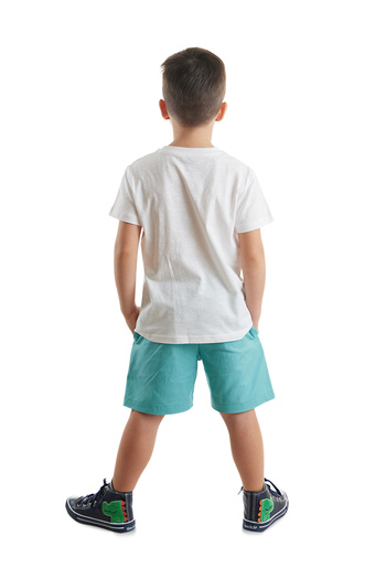 Denokids Boy's Gabardine T-shirt and Shorts Set - Crocodile Summer