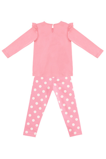 Denokids Kuzucuk Baby Girl Pink Tunic Tights Set