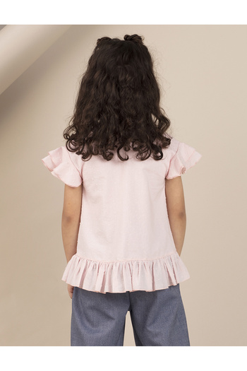 Ollie&Olla Pink Nope Girl's Blouse