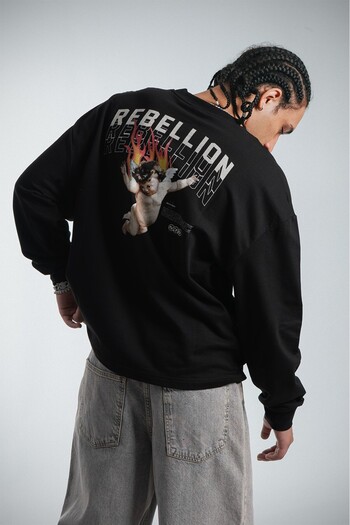 No Future Nice36 Rebellion Oversize Sweatshirt Nf0552Sy
