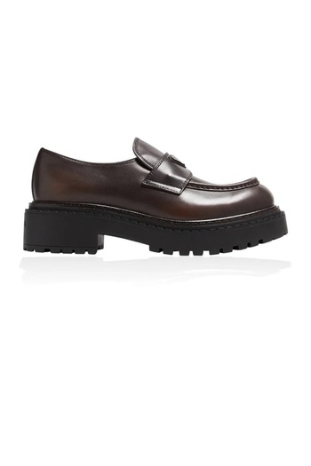 Prada Sport Double Chocolate Leather Men's Loafer
