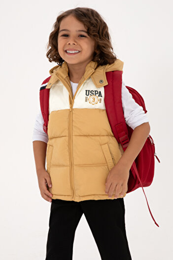 U.S. Polo Assn. Boy's Camel Vest 50312089-Vr015