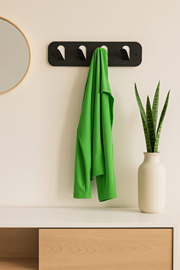 VENON Metal Reyhan Modern 4-Hook Metal Wall Hanger, Practical Organizer for Home and Office